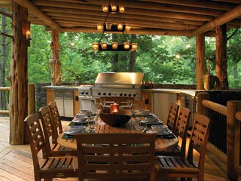 how to create the perfect outdoor kitchen for your log home kitchen budget calculator