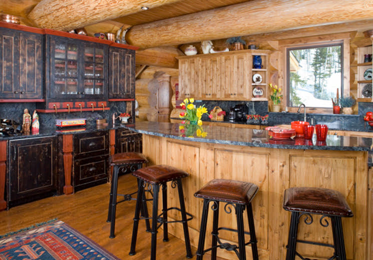 open kitchen layout breakfast bar
