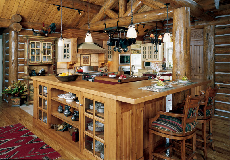Seven Irresistible Log House Kitchens