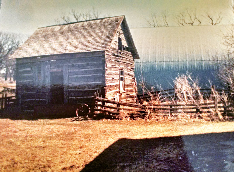 old log cabin exterior