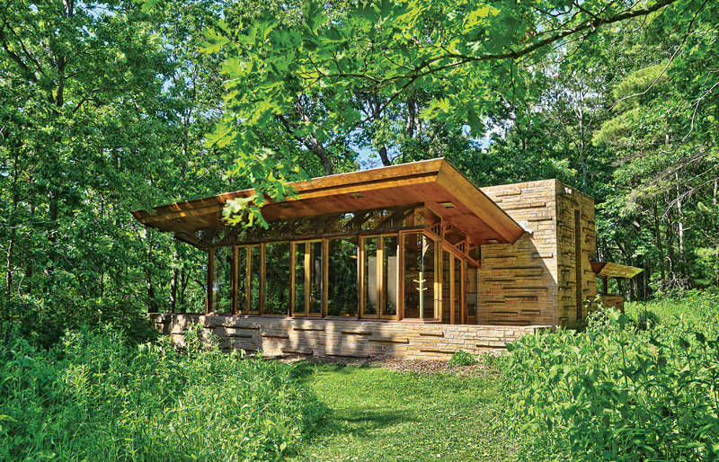 the 880 square foot seth peterson cottage charms guests with a view of the lake a massive stone fireplace and wright designed furnishings - Small Cottage 2 the 880 square foot seth peterson cottage charms guests with a view of the lake a massive stone fireplace and wright designed furnishings - Small Cottage 2