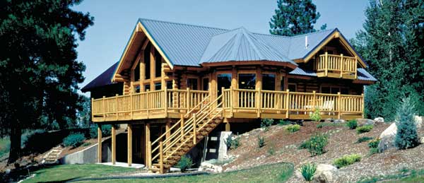 Bluff House Plan By Rocky Mountain Log Homes Elevation Image 5465