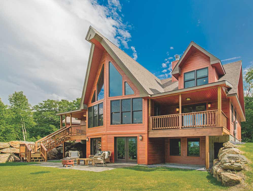 Though the exterior siding looks like rustic cedar, it’s actually a special type of cement board. “Vermont has long and cold winters, so it was very important to me to find materials that would hold up well and have low maintenance,” explains homeowner Kate Moran. 'I found some really great siding that replicates cedar but is a cement board. It will hold up for a lifetime.'